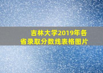 吉林大学2019年各省录取分数线表格图片