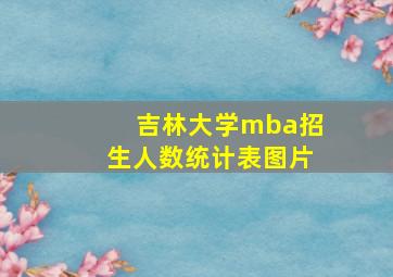 吉林大学mba招生人数统计表图片