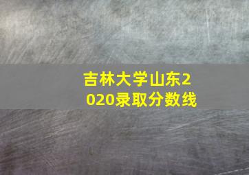 吉林大学山东2020录取分数线