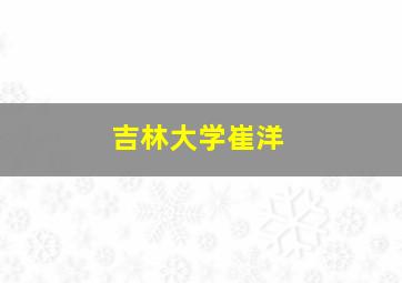 吉林大学崔洋