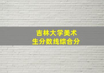 吉林大学美术生分数线综合分