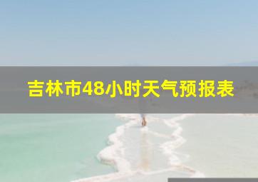 吉林市48小时天气预报表