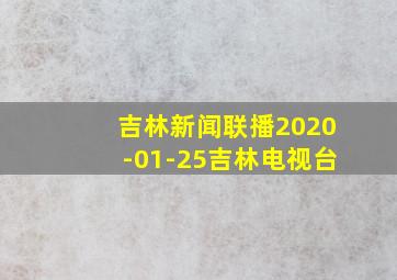 吉林新闻联播2020-01-25吉林电视台