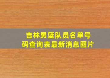 吉林男篮队员名单号码查询表最新消息图片