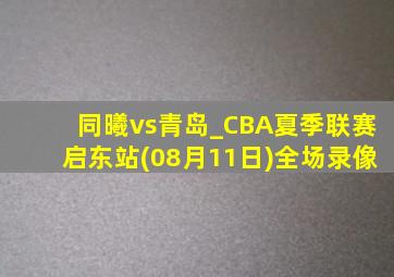 同曦vs青岛_CBA夏季联赛启东站(08月11日)全场录像