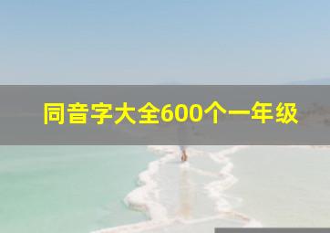 同音字大全600个一年级