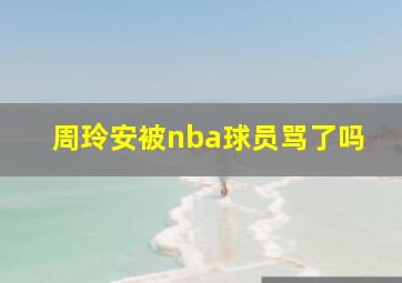 周玲安被nba球员骂了吗