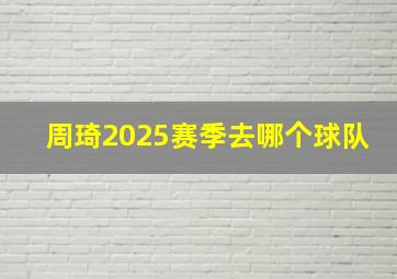 周琦2025赛季去哪个球队