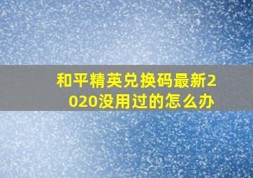 和平精英兑换码最新2020没用过的怎么办