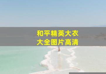 和平精英大衣大全图片高清