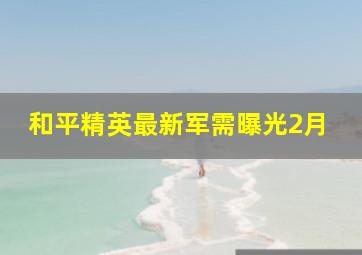 和平精英最新军需曝光2月