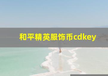 和平精英服饰币cdkey