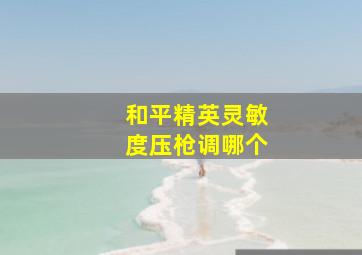 和平精英灵敏度压枪调哪个