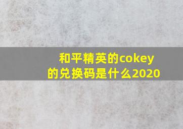 和平精英的cokey的兑换码是什么2020