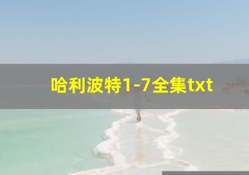 哈利波特1-7全集txt