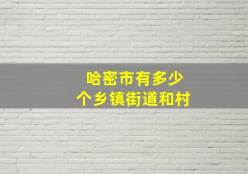 哈密市有多少个乡镇街道和村