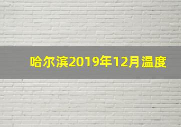 哈尔滨2019年12月温度