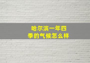 哈尔滨一年四季的气候怎么样