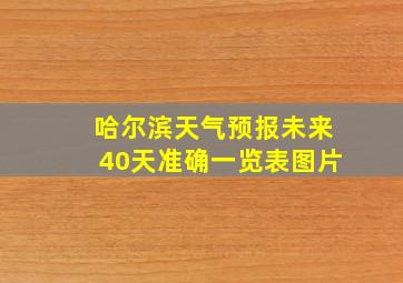 哈尔滨天气预报未来40天准确一览表图片