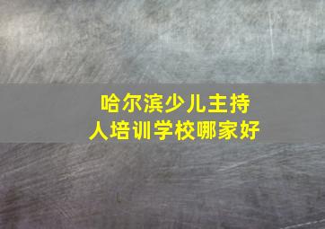 哈尔滨少儿主持人培训学校哪家好