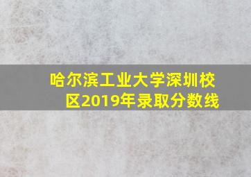 哈尔滨工业大学深圳校区2019年录取分数线