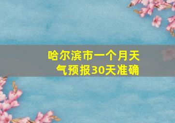 哈尔滨市一个月天气预报30天准确