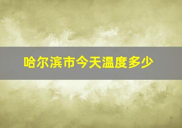 哈尔滨市今天温度多少