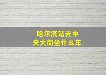 哈尔滨站去中央大街坐什么车