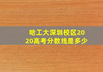 哈工大深圳校区2020高考分数线是多少