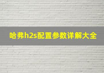 哈弗h2s配置参数详解大全