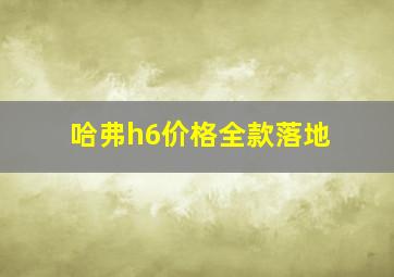 哈弗h6价格全款落地