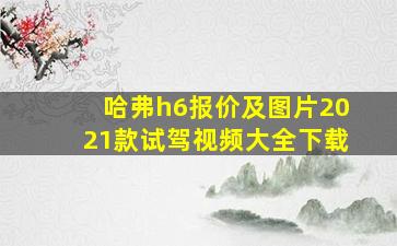 哈弗h6报价及图片2021款试驾视频大全下载