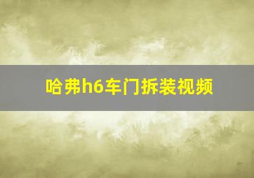 哈弗h6车门拆装视频