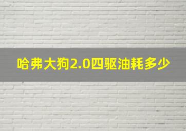 哈弗大狗2.0四驱油耗多少