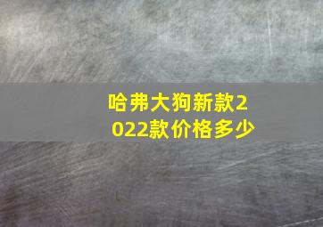 哈弗大狗新款2022款价格多少