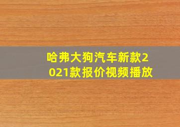 哈弗大狗汽车新款2021款报价视频播放