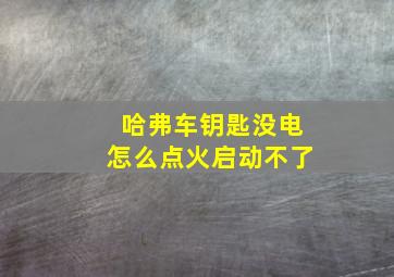 哈弗车钥匙没电怎么点火启动不了