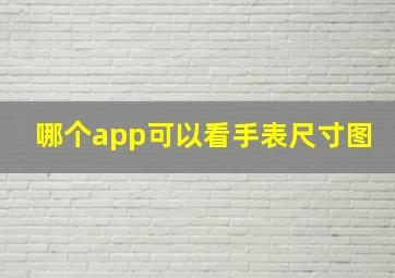 哪个app可以看手表尺寸图