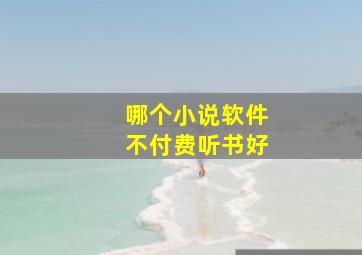 哪个小说软件不付费听书好