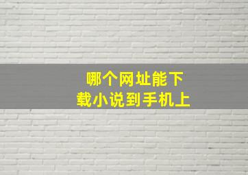 哪个网址能下载小说到手机上