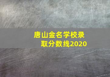 唐山金名学校录取分数线2020