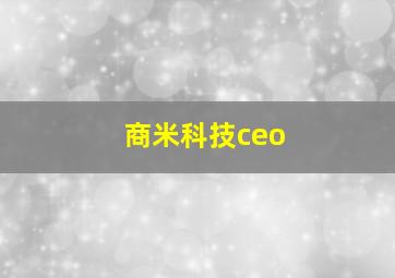 商米科技ceo