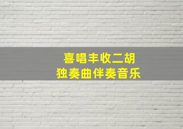 喜唱丰收二胡独奏曲伴奏音乐