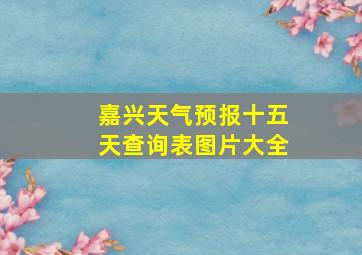 嘉兴天气预报十五天查询表图片大全