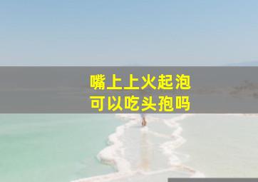 嘴上上火起泡可以吃头孢吗