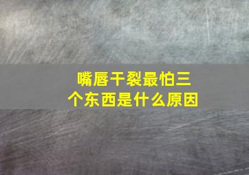 嘴唇干裂最怕三个东西是什么原因