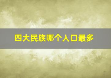 四大民族哪个人口最多