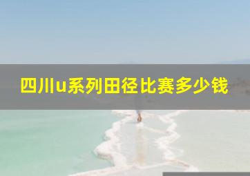 四川u系列田径比赛多少钱