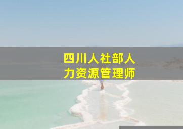 四川人社部人力资源管理师