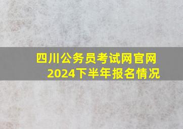 四川公务员考试网官网2024下半年报名情况